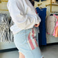 Americana Denim Shorts - High Rise, Raw Hem