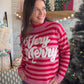 Pink Stripe Jacquard Merry Sweater