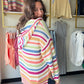 Golden Multi Stripe Crochet Hoodie