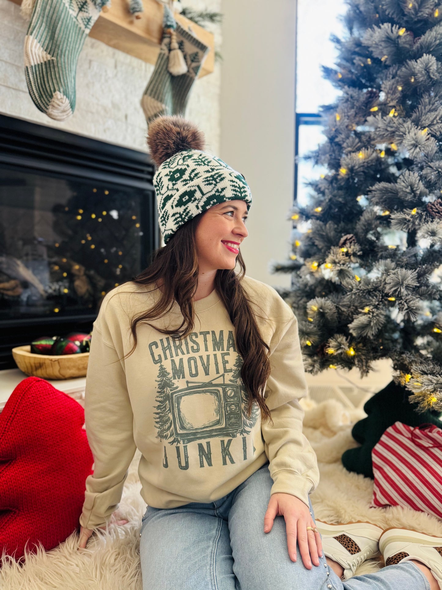 Christmas Movie Junkie Crewneck