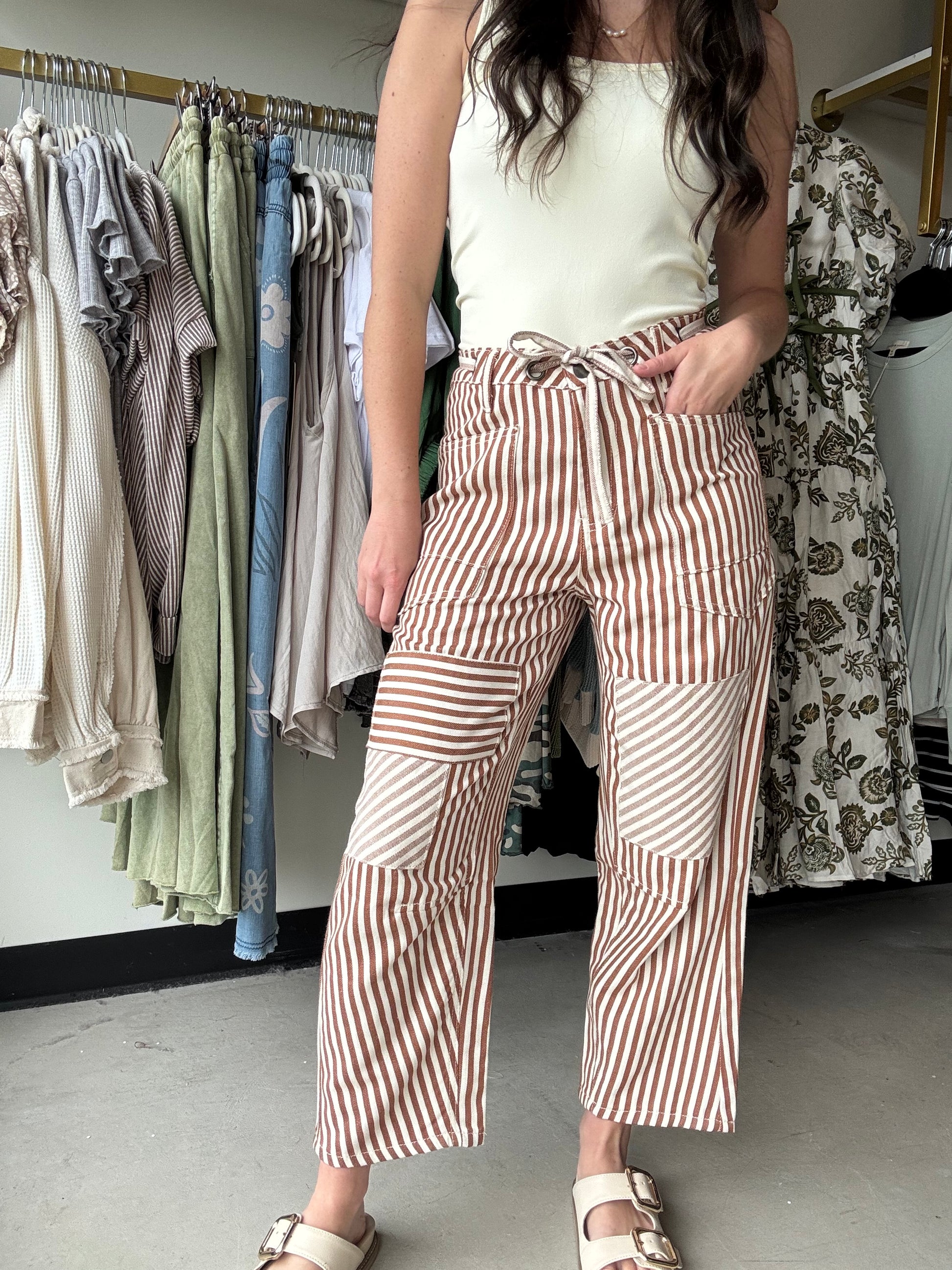 The perfect striped summer pant for comfort & style all season