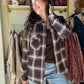 Coffee Ivory Plaid Cassian Shirt