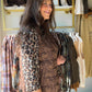 Brown Leopard 3/4 Sleeve Top