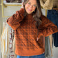 Pumpkin Plaid Quilted Pullover
