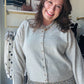 Taupe & Ivory Stripe Cardigan