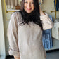 Natural Floral Woven Top