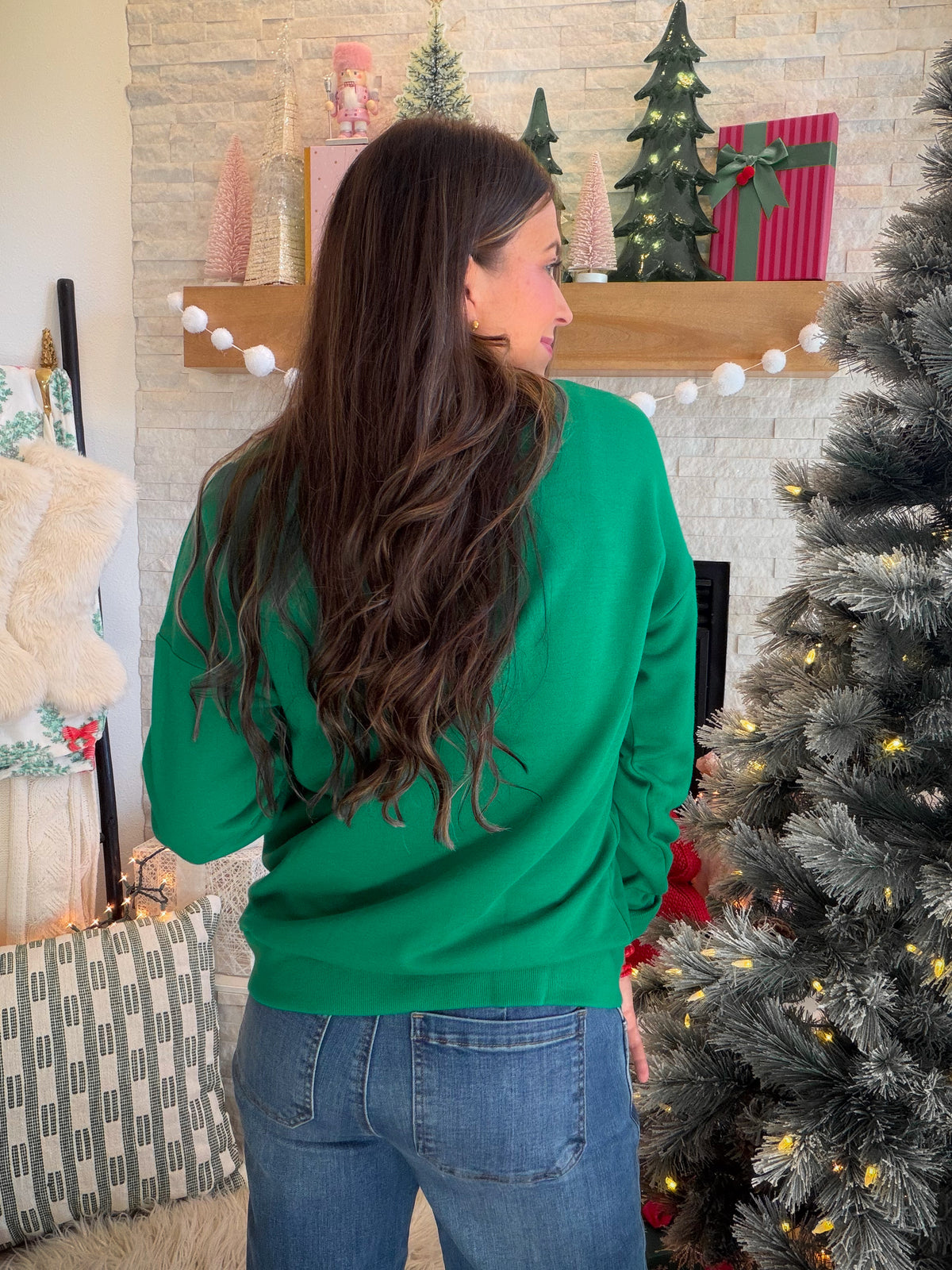 Merry Plaid Evergreen Crewneck
