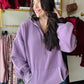 Periwinkle Elastic Hem Hoodie