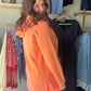 Orange Peel Burnout Hoodie - Lakegirl