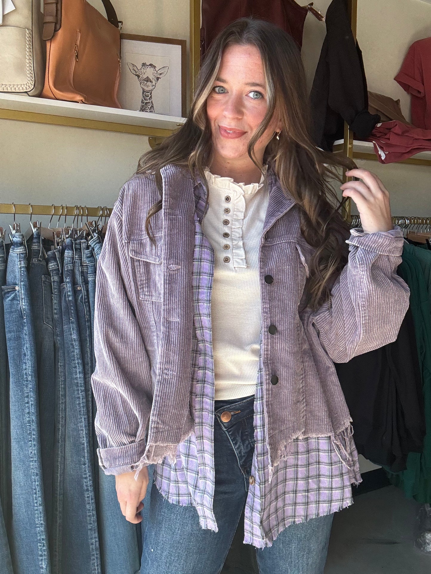 Lavender Fray Flannel