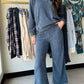Denim Corduroy Cropped Pants