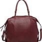 Indy Rustic Dual Handle Tote - Burgundy