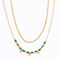 Waterproof Necklace 15" Double Row Malachite Jewelry Narelle
