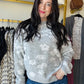Grey Floral Abstract Sweater