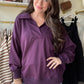 Plum Luxe Polo Sweatshirt