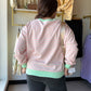 Pink Combo Lettuce Hem Pullover