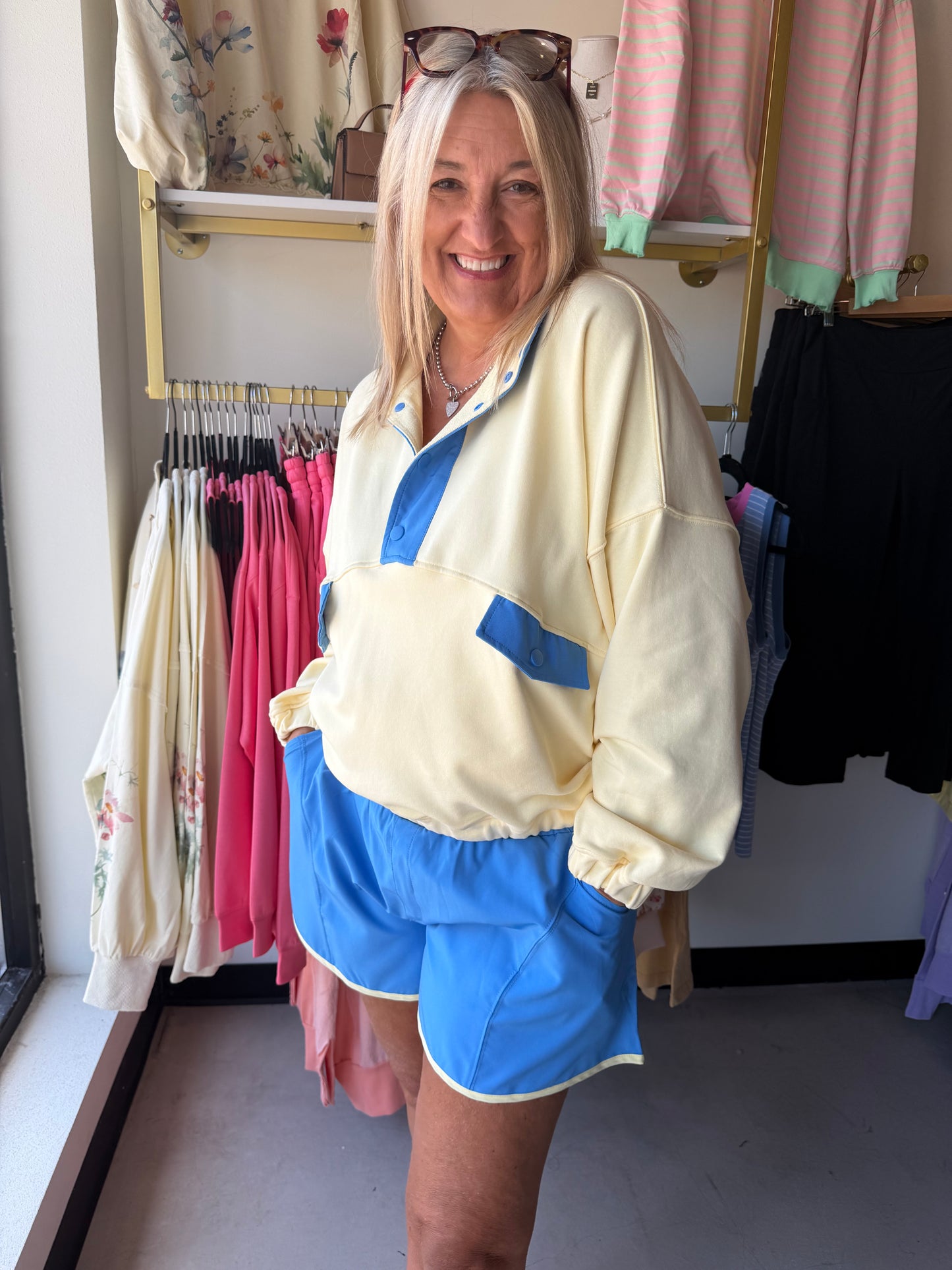 Lemonilla Aqua French Terry Pullover
