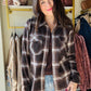 Coffee Ivory Plaid Cassian Shirt
