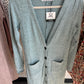 Heathered Grey Blue Button Cardi
