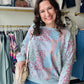 Peri Blue Patchwork Pullover