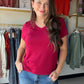 Burgundy Everyday V-Neck Tee