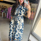 Slate & Mustard Button Dress