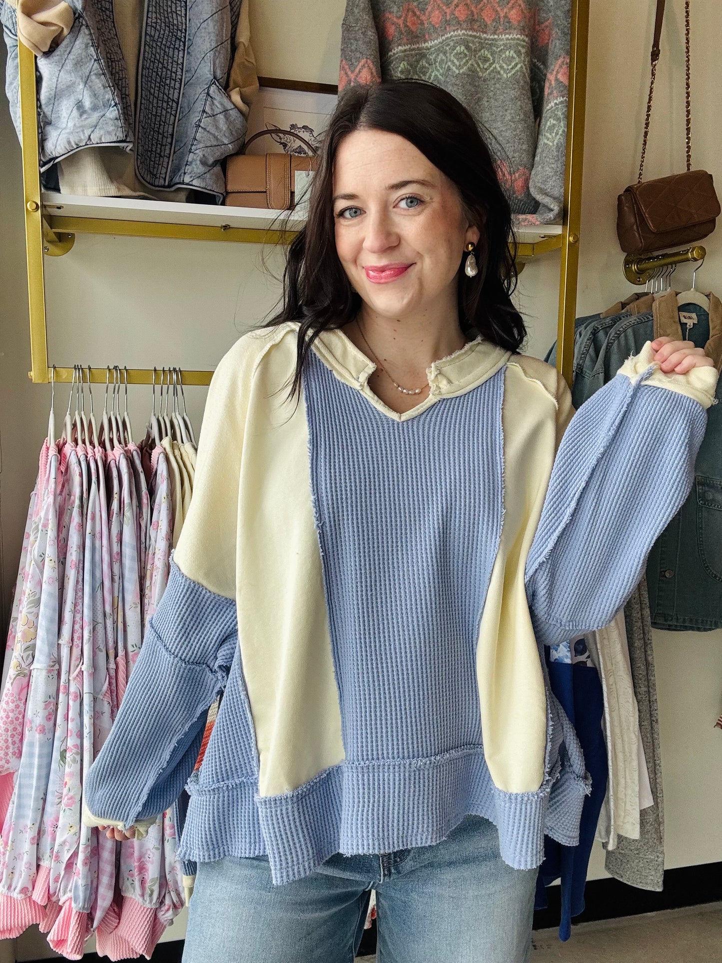 Blue Patchwork Thermal