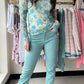 Sea Blue Amy Roll Denim - Kut