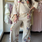 Floral Mix Terry Wash Pants