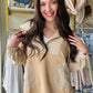 Camel Stripe Half Zip