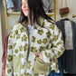 Pistachio Floral Teddy Jacket