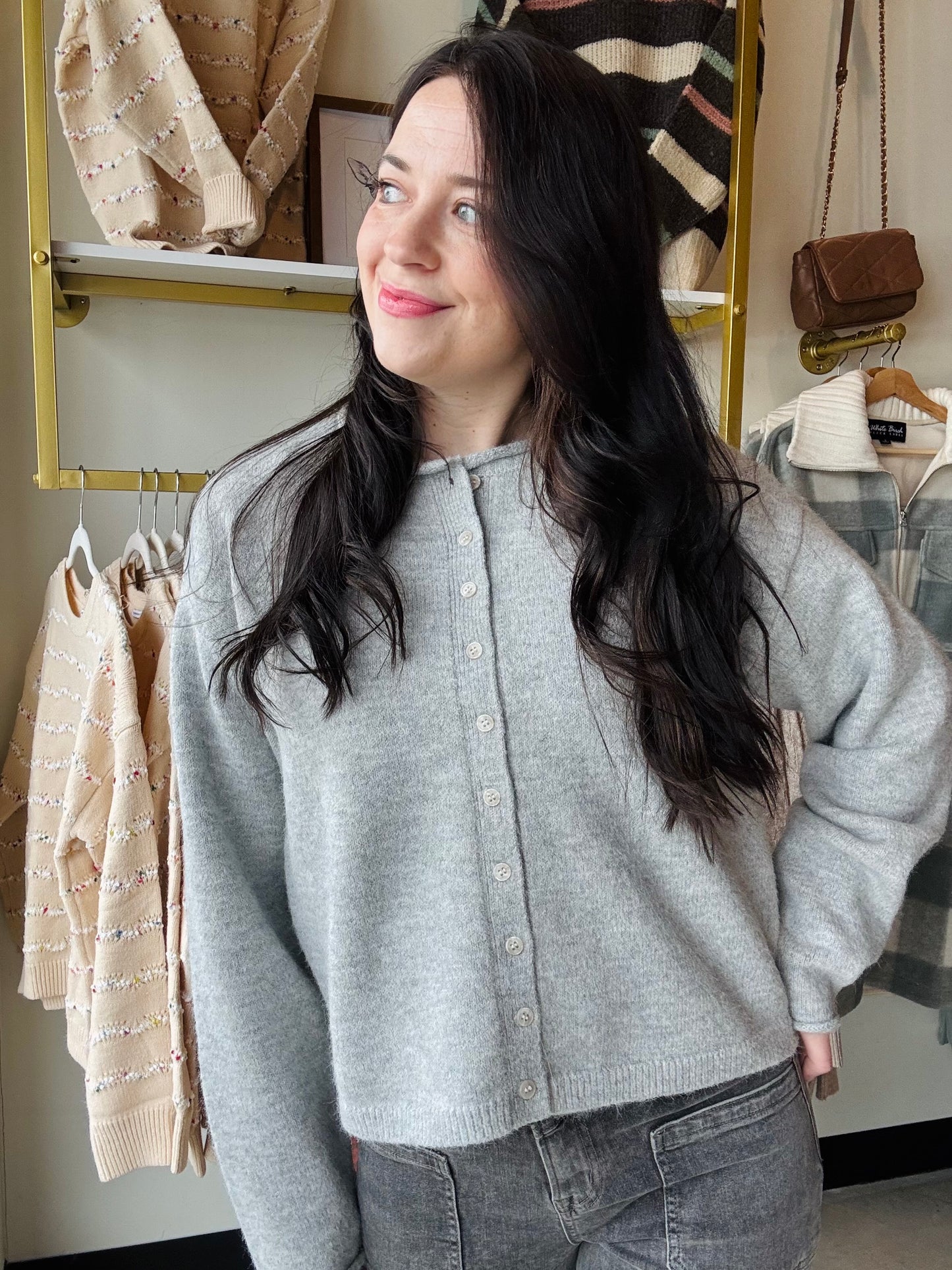 Heather Grey Dover Cardigan