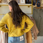 Vintage Mustard Floral Button Cardigan