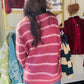 Marsala & Pink Stripe Sweater