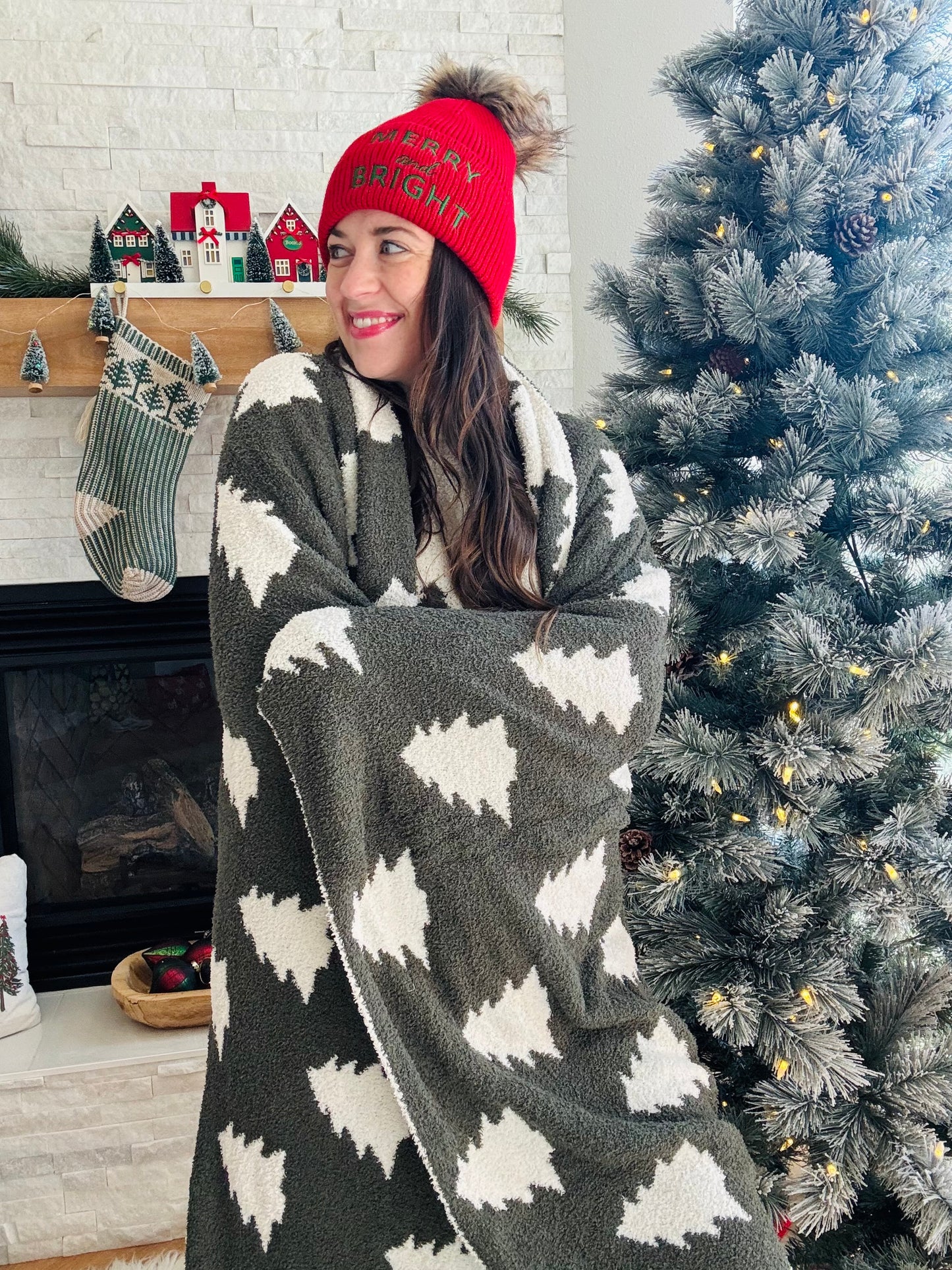 Winter Tree Throw Blanket