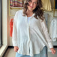 White Gauze Button Up