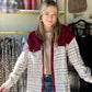 Burgundy Plaid Buttoned Shacket