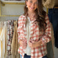 Terracotta Lightweight Plaid Button Up