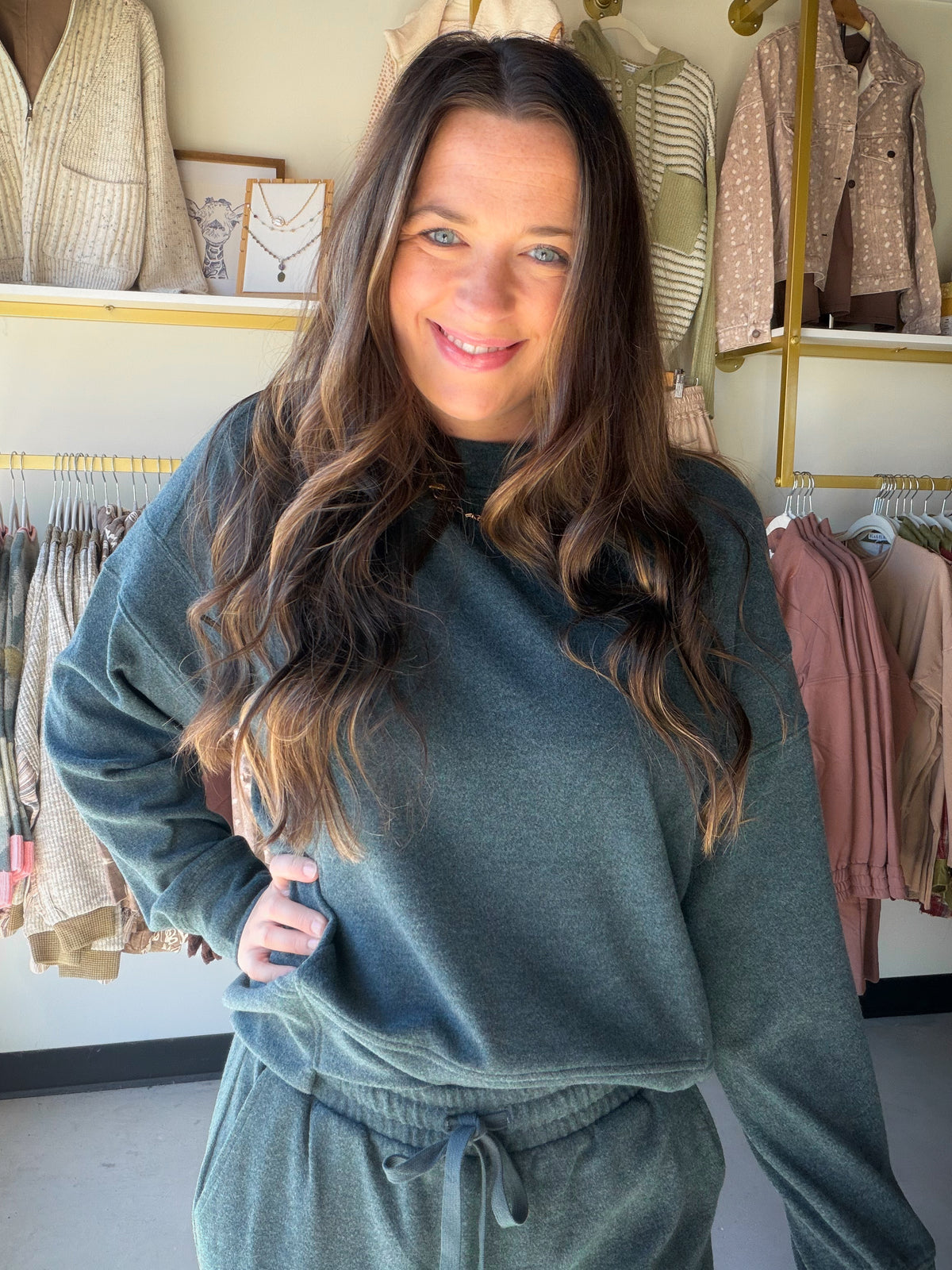 Teal Heather Jasse Top
