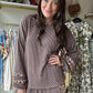 Peppercorn Leopard Accent Pullover