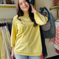 Yellow Mineral Wash Pullover
