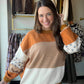 Mocha Stripe Accent Pullover