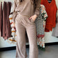 Khaki Corduroy Cropped Pants