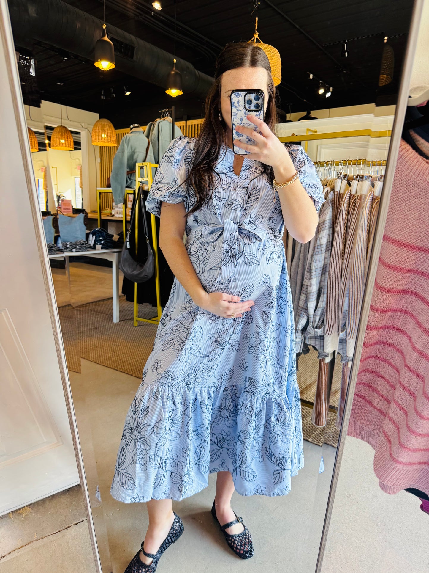 Sky Garden Belted Midi Dress