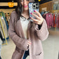 Brown Chunky Knit Cardigan