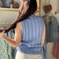 Blue Ribbed Sweater Tank