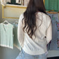 White Pointelle Button Down Cardigan