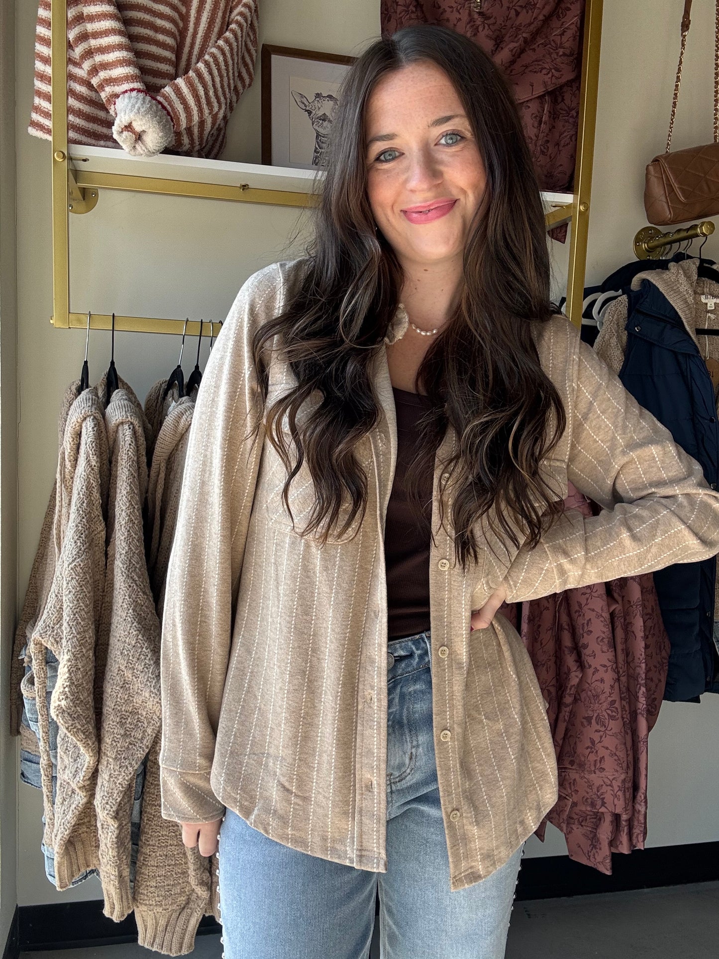 Camel Ivory Cassian Shirt