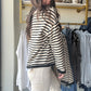 Black & White Textured Cardigan