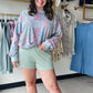 Peri Blue Patchwork Pullover